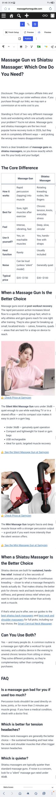 Massage Gun vs Shiatsu Massager: Which One Do You Need?